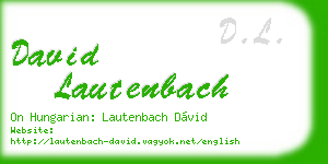 david lautenbach business card